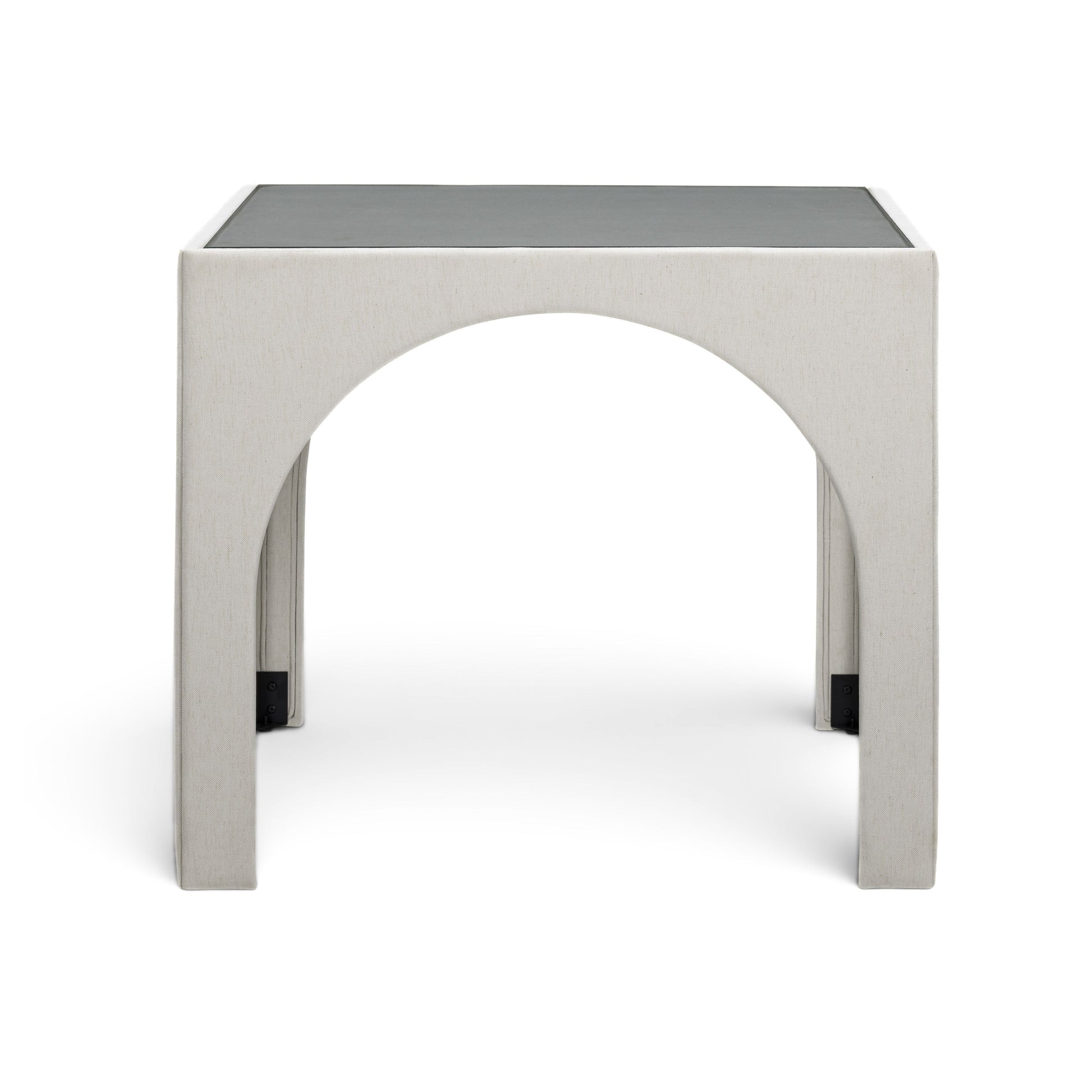 Tomlin Performance Chenille Game Table and Two Ottomans Set - Cream - Image 5