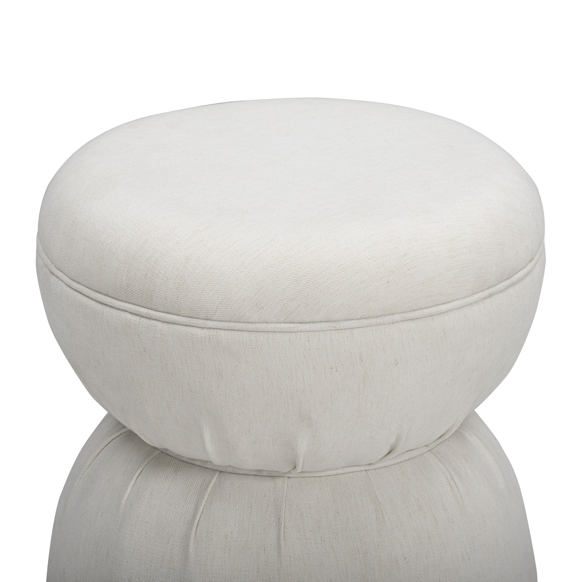 Tomlin Performance Chenille Game Table and Two Ottomans Set - Cream - Image 9