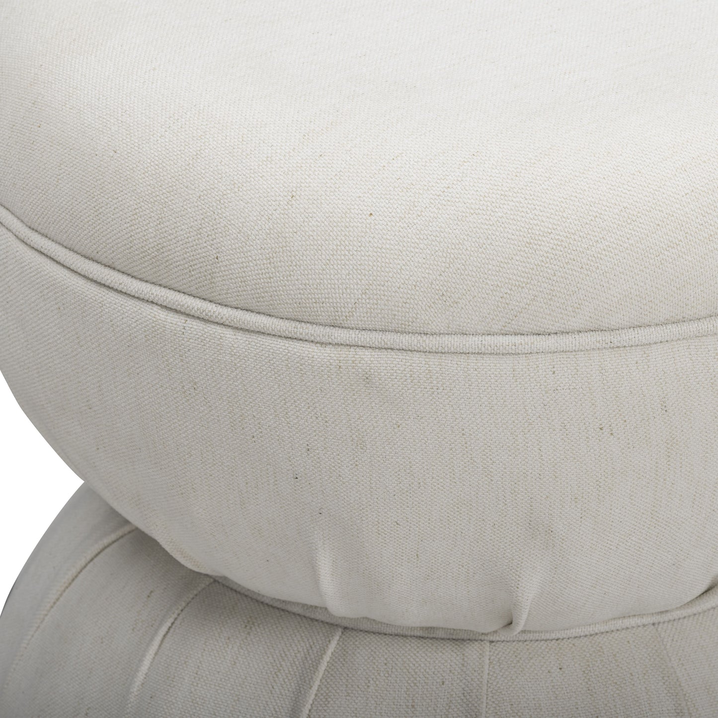 Tomlin Performance Chenille Game Table and Two Ottomans Set - Cream - Image 10