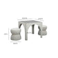 Tomlin Performance Chenille Game Table and Two Ottomans Set - Cream - Image 10