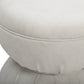 Tomlin Performance Chenille Game Table and Two Ottomans Set - Cream - Image 7