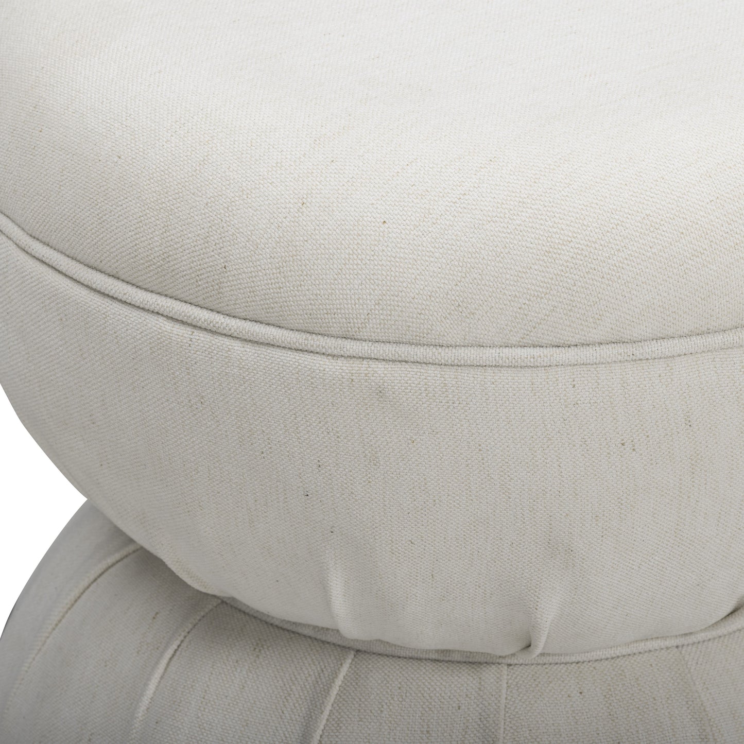 Tomlin Performance Chenille Game Table and Two Ottomans Set - Cream - Image 7