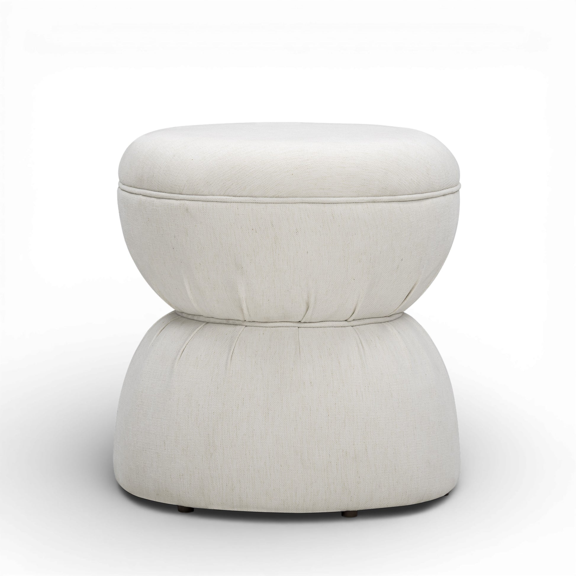 Tomlin Performance Chenille Game Table and Two Ottomans Set - Cream - Image 8