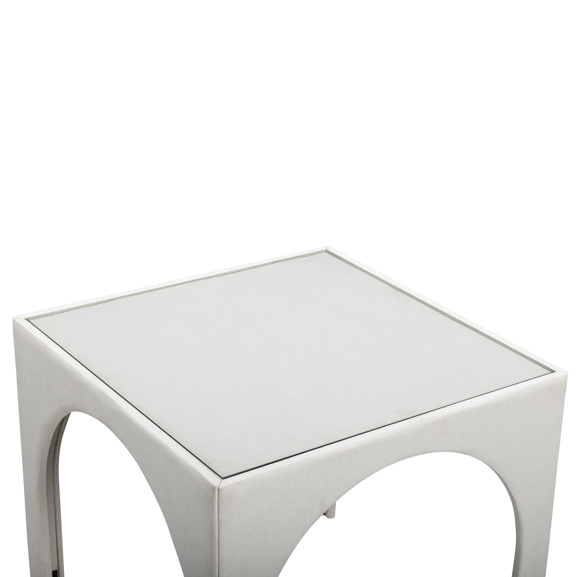 Tomlin Performance Chenille Game Table and Two Ottomans Set - Cream - Image 5