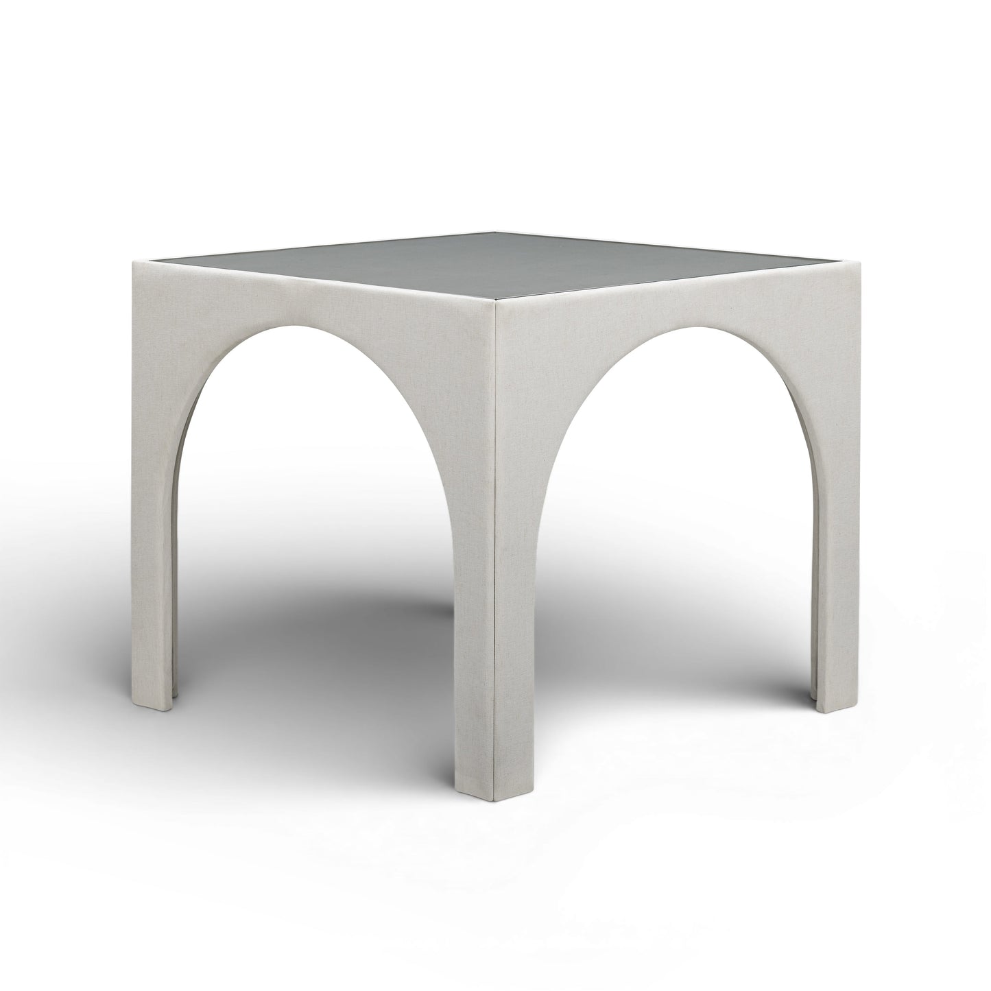 Tomlin Performance Chenille Game Table and Two Ottomans Set - Cream - Image 4