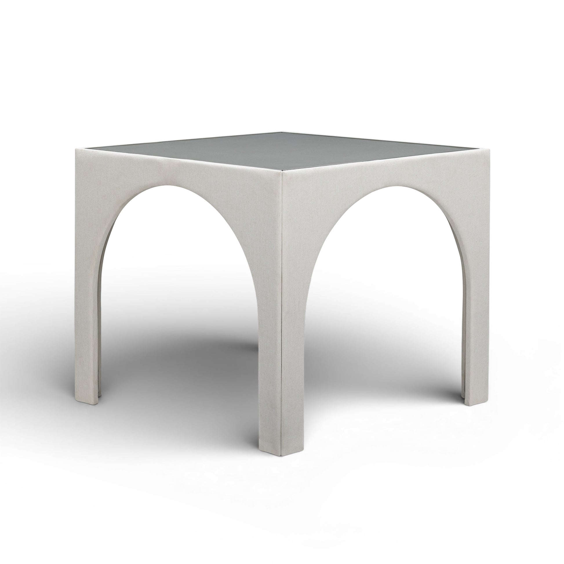 Tomlin Performance Chenille Game Table and Two Ottomans Set - Cream - Image 4