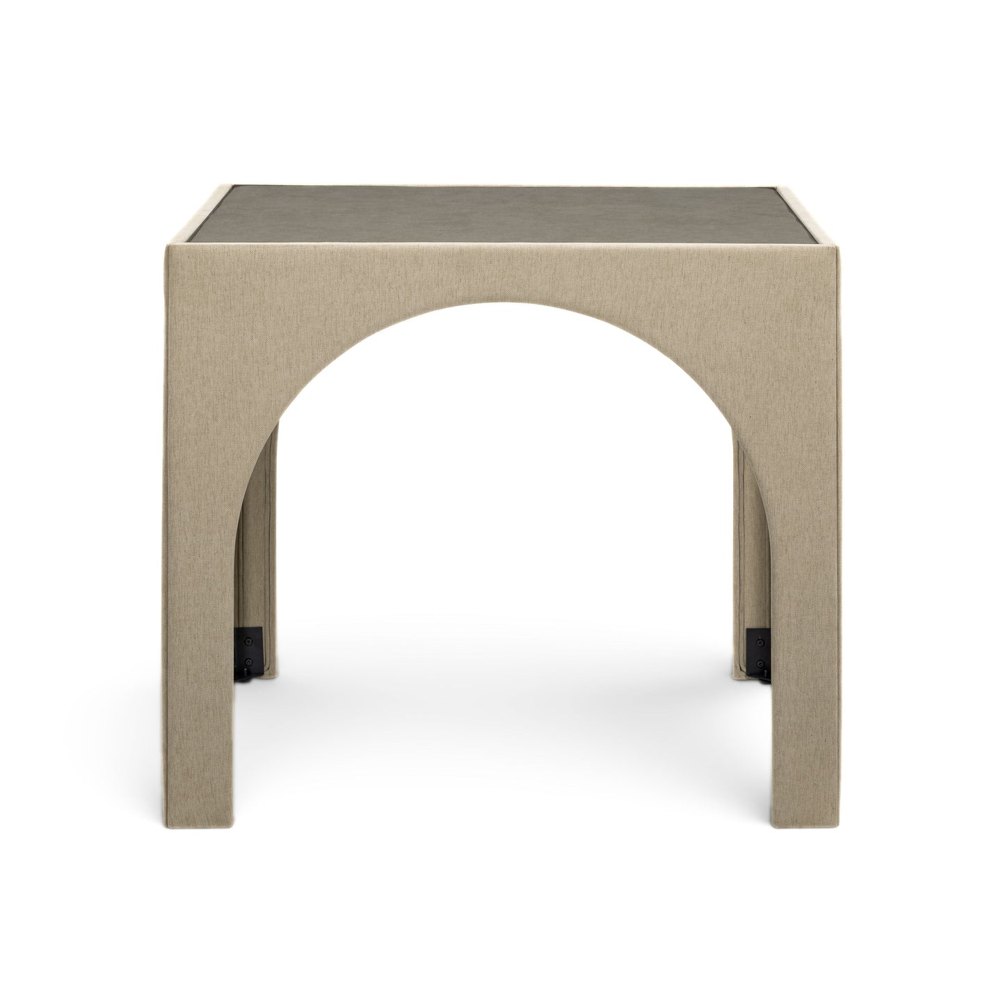 Tomlin Performance Chenille Game Table and Two Ottomans Set - Tan - Image 5