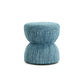 Tomlin Performance Chenille Game Table and Two Ottomans Set - Teal - Image 10