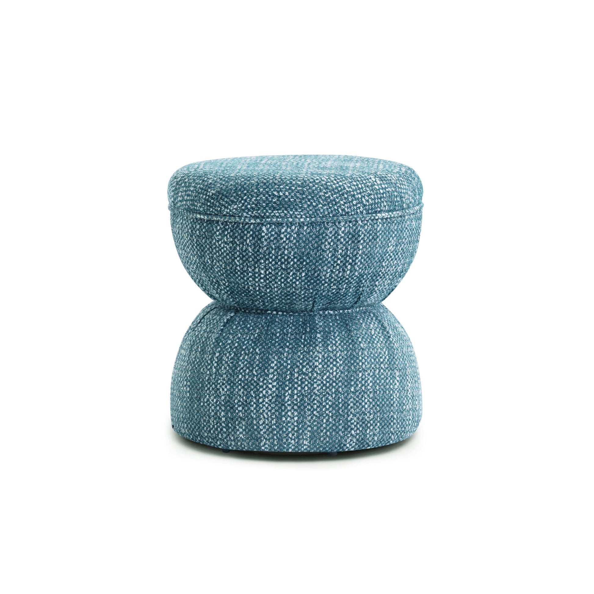 Tomlin Performance Chenille Game Table and Two Ottomans Set - Teal - Image 10