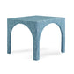 Tomlin Performance Chenille Game Table and Two Ottomans Set - Teal - Image 4