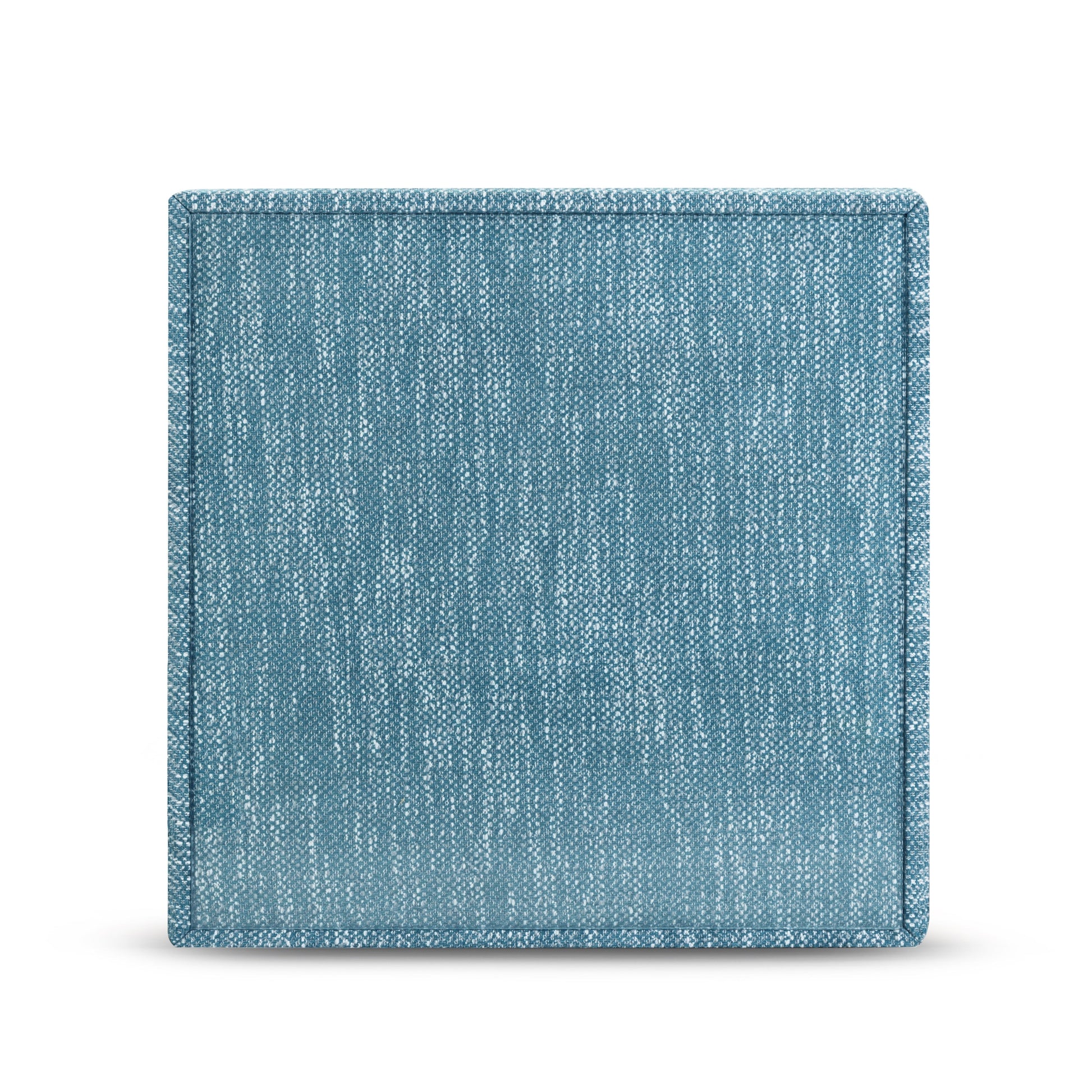 Tomlin Performance Chenille Game Table and Two Ottomans Set - Teal - Image 7