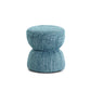 Tomlin Performance Chenille Game Table and Two Ottomans Set - Teal - Image 9