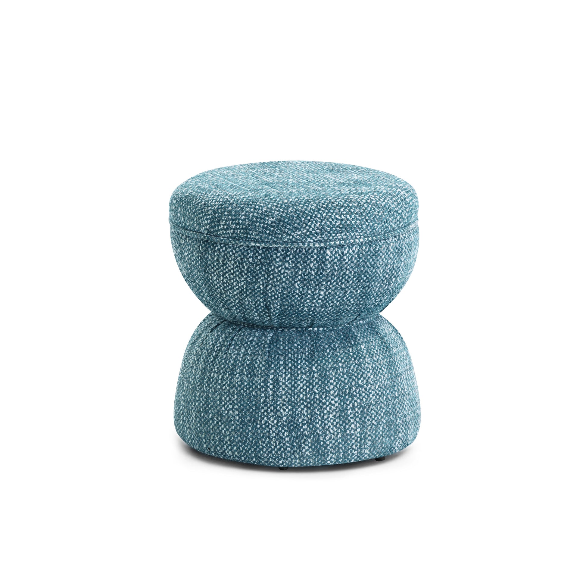 Tomlin Performance Chenille Game Table and Two Ottomans Set - Teal - Image 9