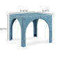 Tomlin Performance Chenille Game Table and Two Ottomans Set - Teal - Image 8