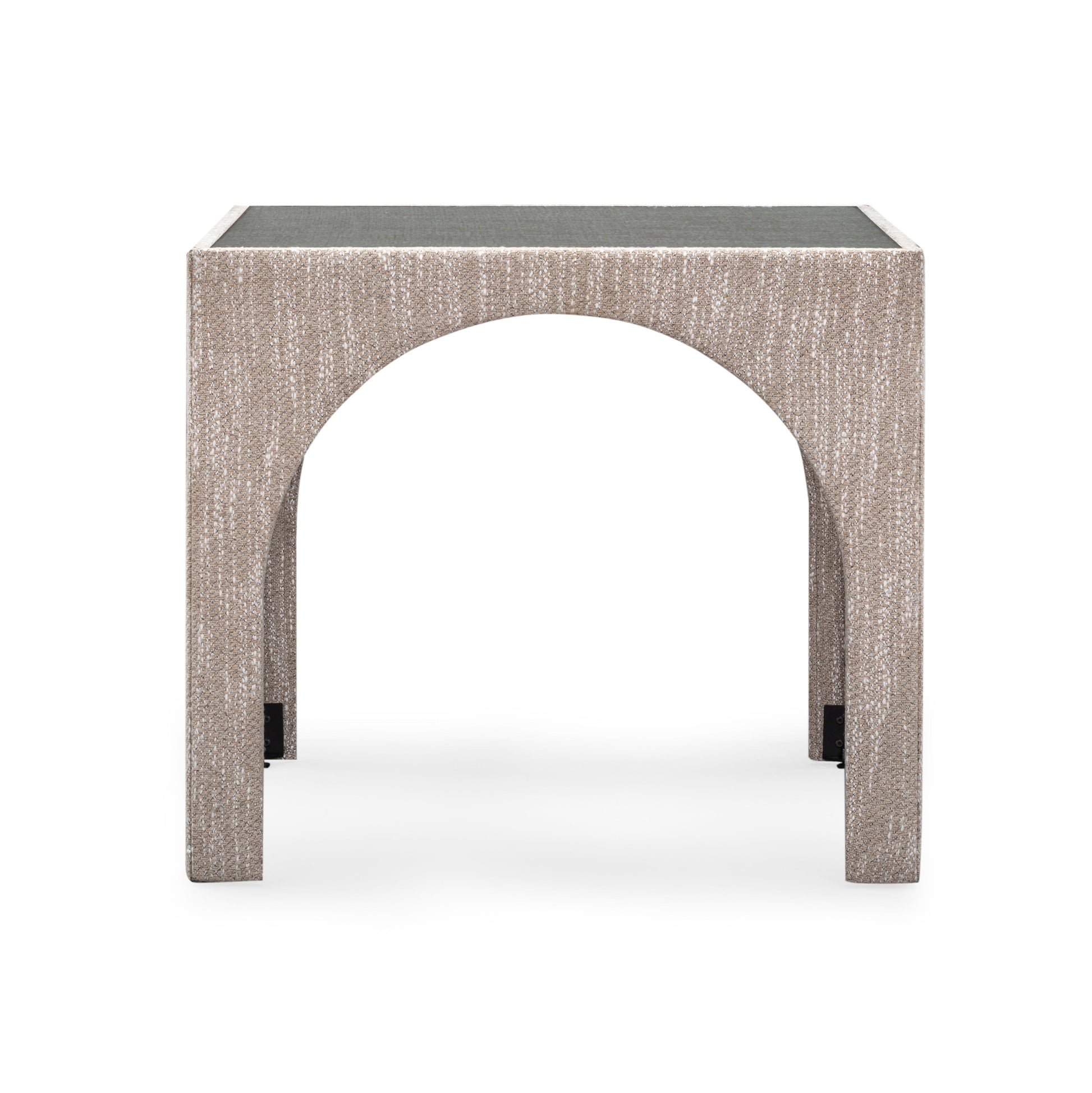 Tomlin Performance Chenille Game Table and Two Ottomans Set - Beige - Image 3