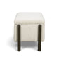 Abby 52" Nubby Fabric Storage Bench - Cream - Image 4