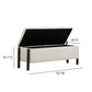 Abby 52" Nubby Fabric Storage Bench - Cream - Image 7