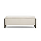 Abby 52" Nubby Fabric Storage Bench - Cream - Image 2