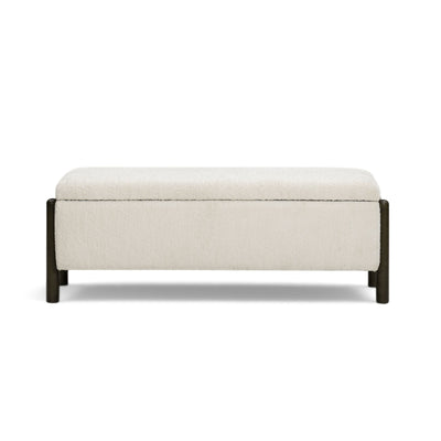 Abby 52" Nubby Fabric Storage Bench - Image 1