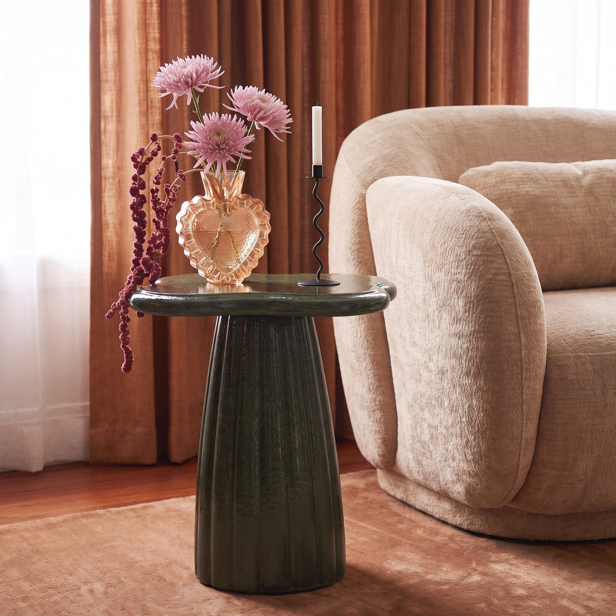 Addison Green Concrete Indoor/Outdoor Side Table - Image 2