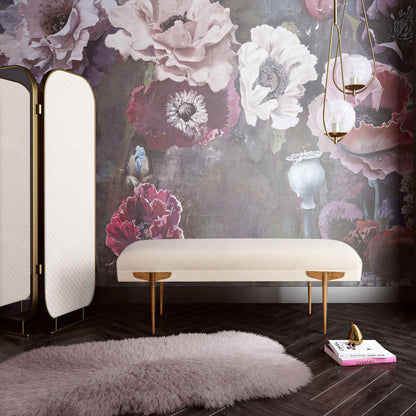Brno 53.5" Performance Velvet Bench - Off-White - Image 1