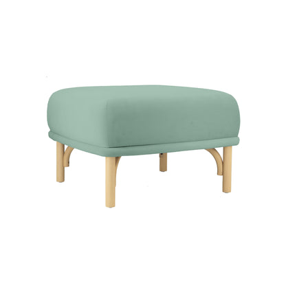 Desiree Performance Velvet Ottoman - Blue - Image 1