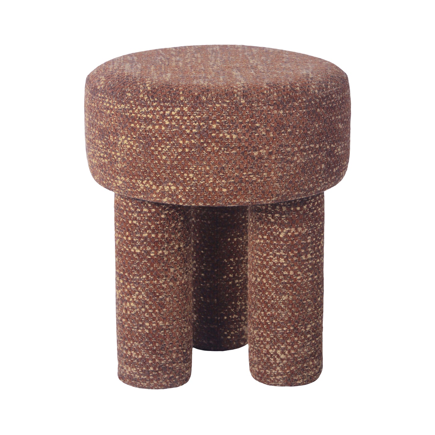 Claire Textured Accent Stool - Brown - Image 1