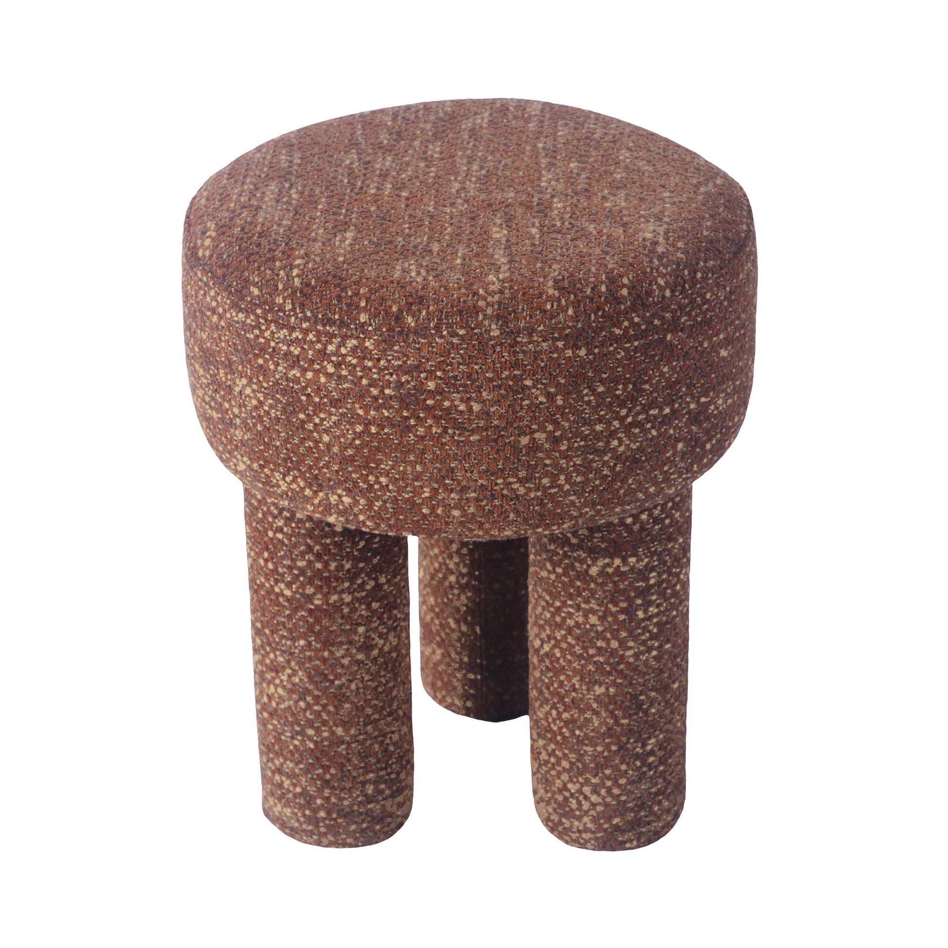Claire Textured Accent Stool - Brown - Image 3