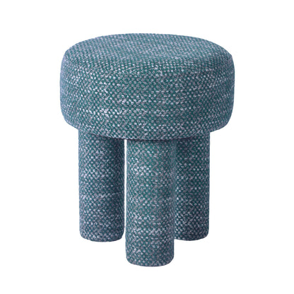 Claire Textured Accent Stool - Teal - Image 1
