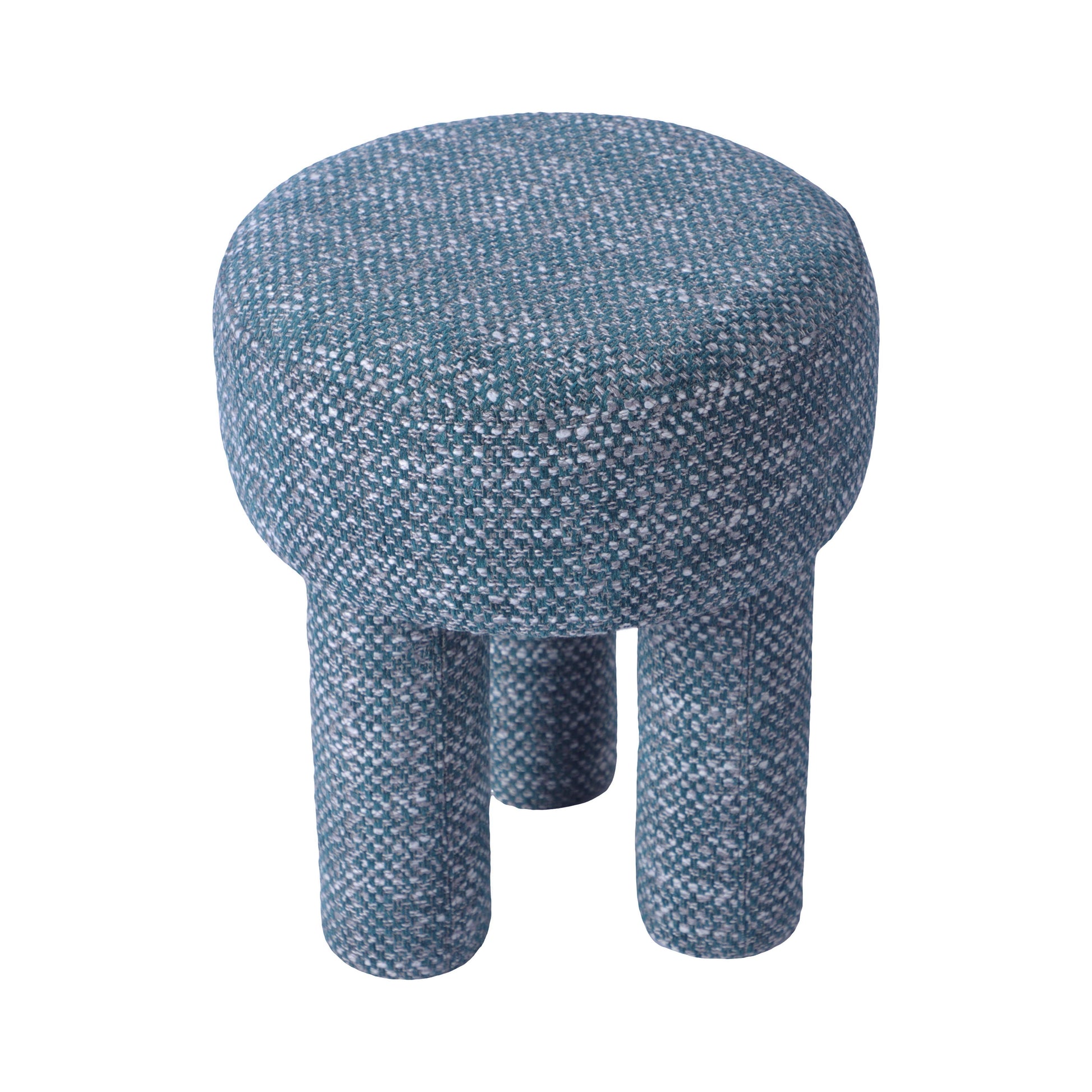 Claire Textured Accent Stool - Teal - Image 3