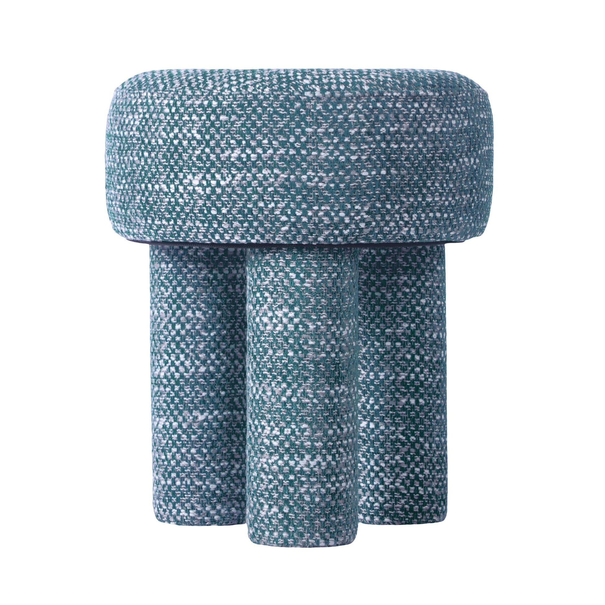 Claire Textured Accent Stool - Teal - Image 4