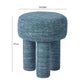 Claire Textured Accent Stool - Teal - Image 7