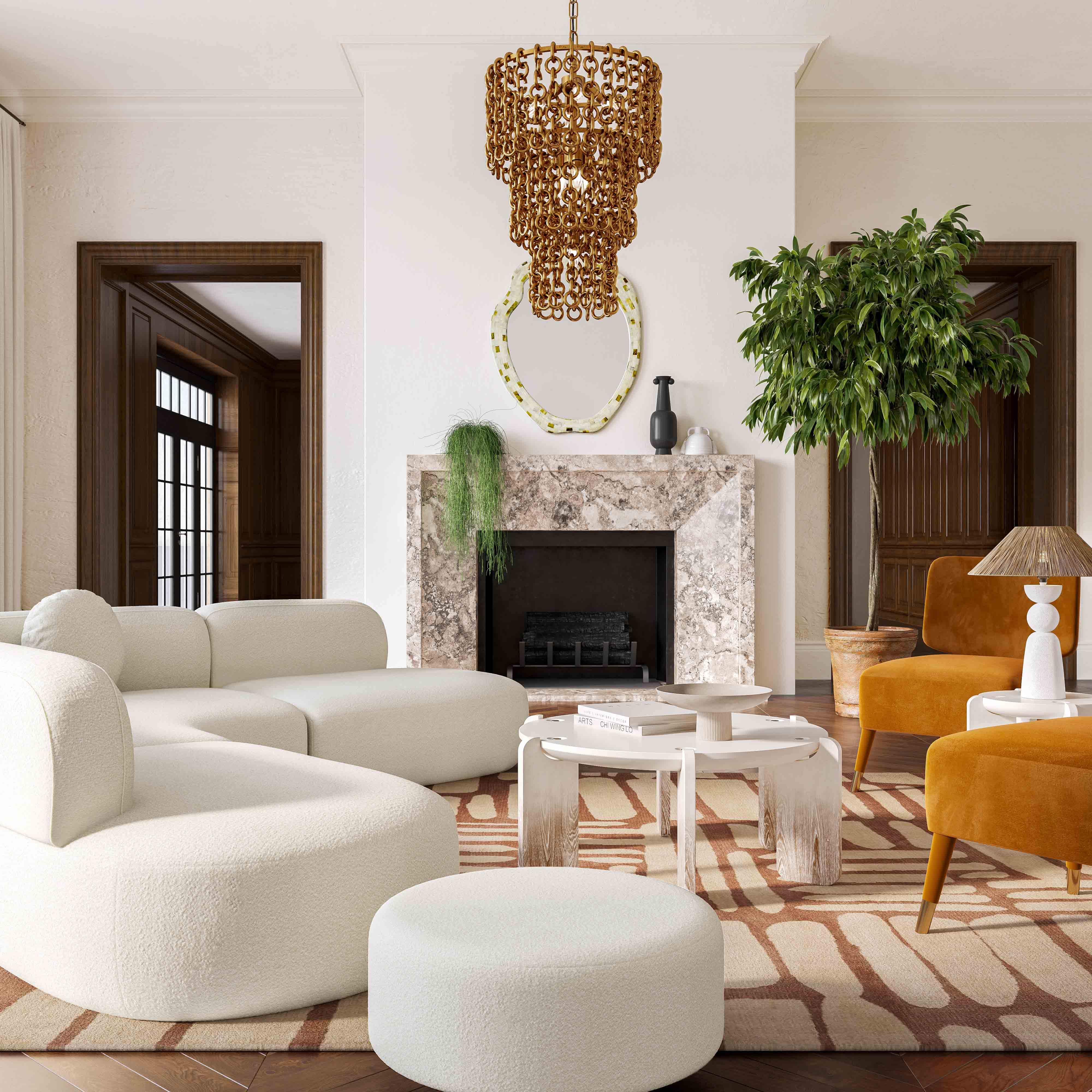 Broohah Performance Fabric Ottoman | TOV Furniture
