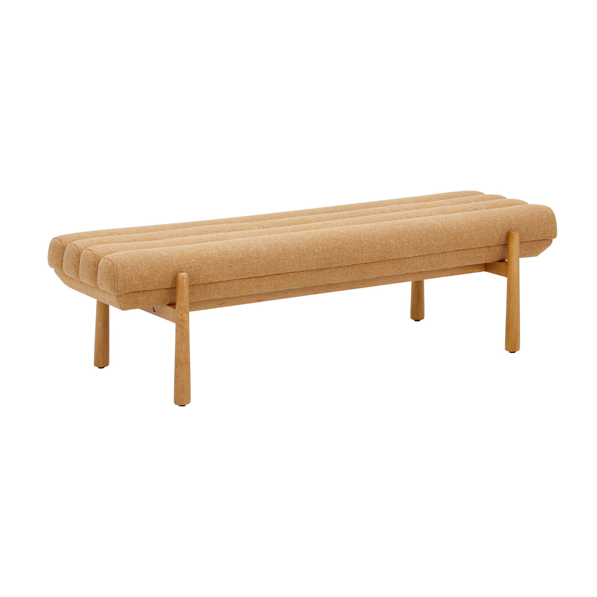 Julianna 56" Textured Performance Fabric Bench - Yellow - Image 3