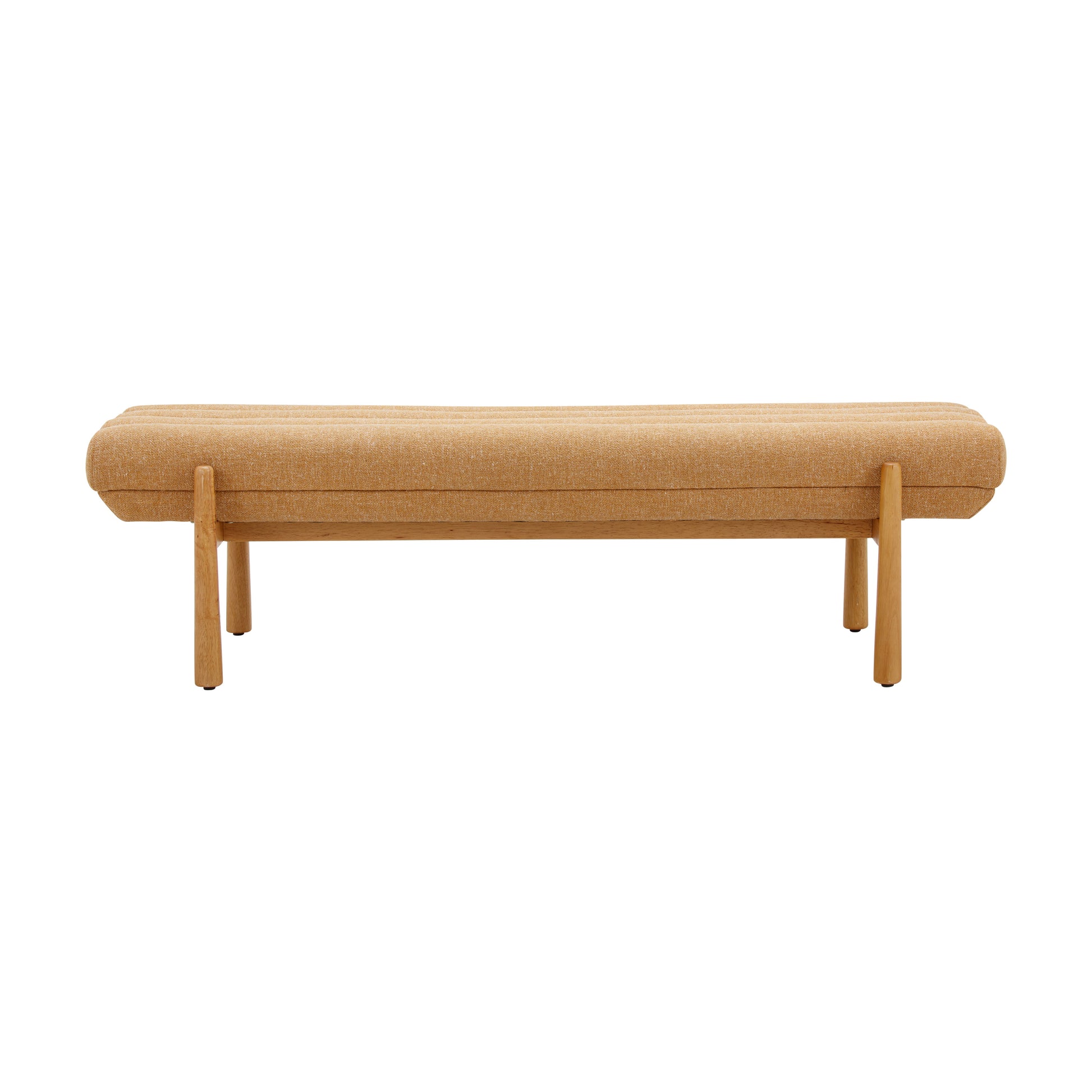 Julianna 56" Textured Performance Fabric Bench - Yellow - Image 1
