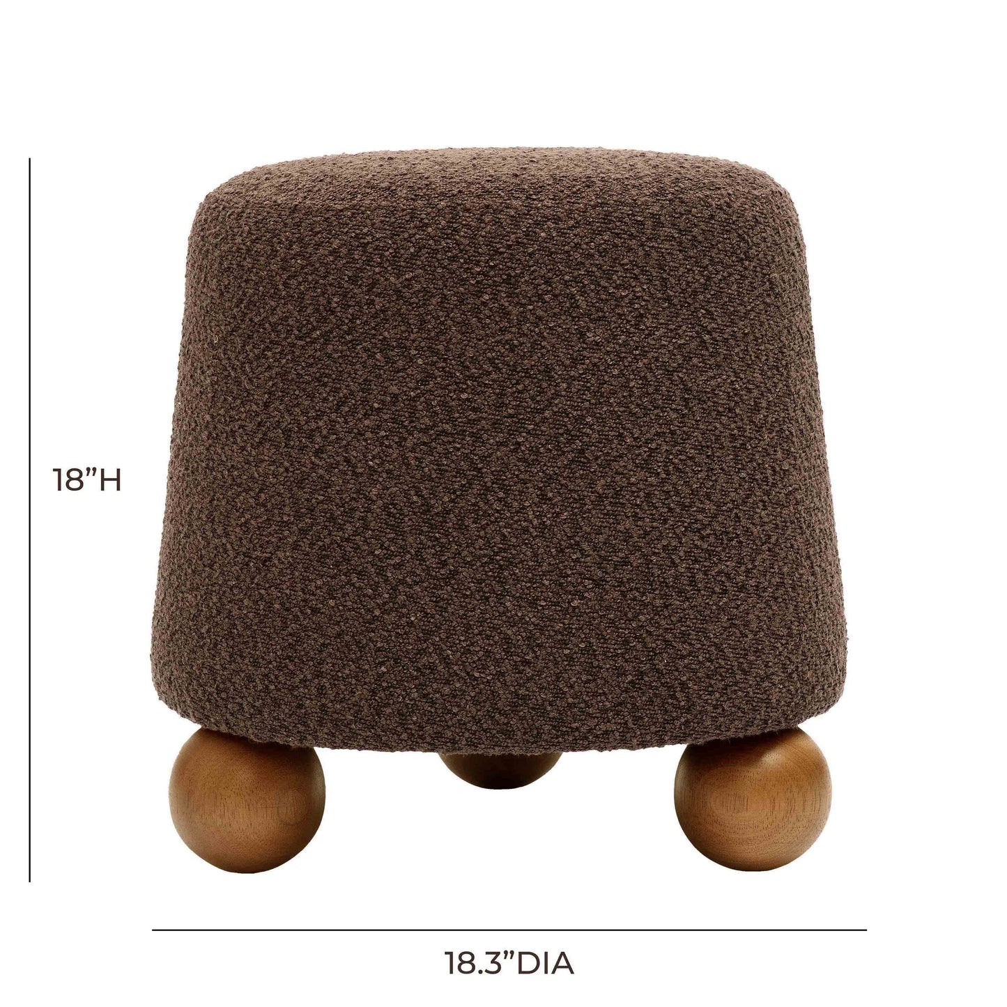 Jaine Ottoman - Chocolate Brown - Image 6