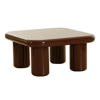 Memphis 33.5" Glossy Square Coffee Table - Image 1