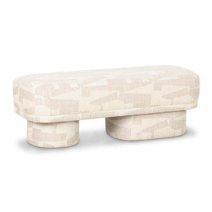 Lena 47" Performance Jacquard Bench - Cream - Image 1