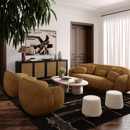Jaine Ottoman - Cream - Image 1