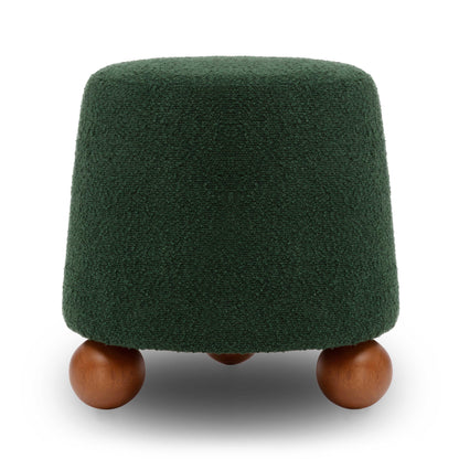 Jaine Performance Boucle Ottoman - Forest Green - Image 1