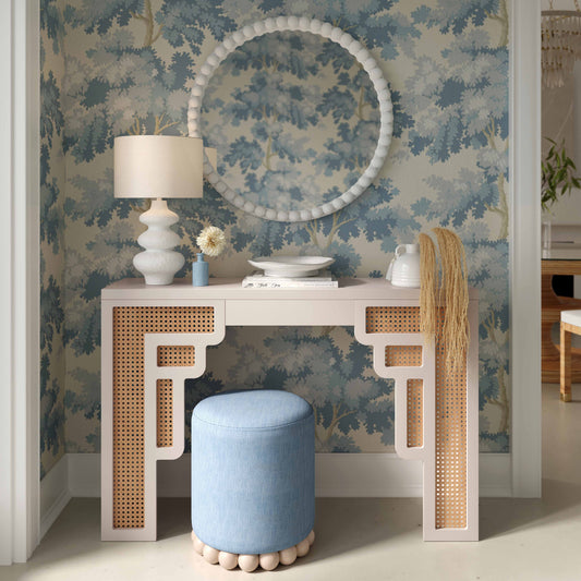 Dex Leopard Jacquard Ottoman