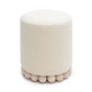 Dex Upcycled Performance Fabric Ottoman - Cream - Image 3