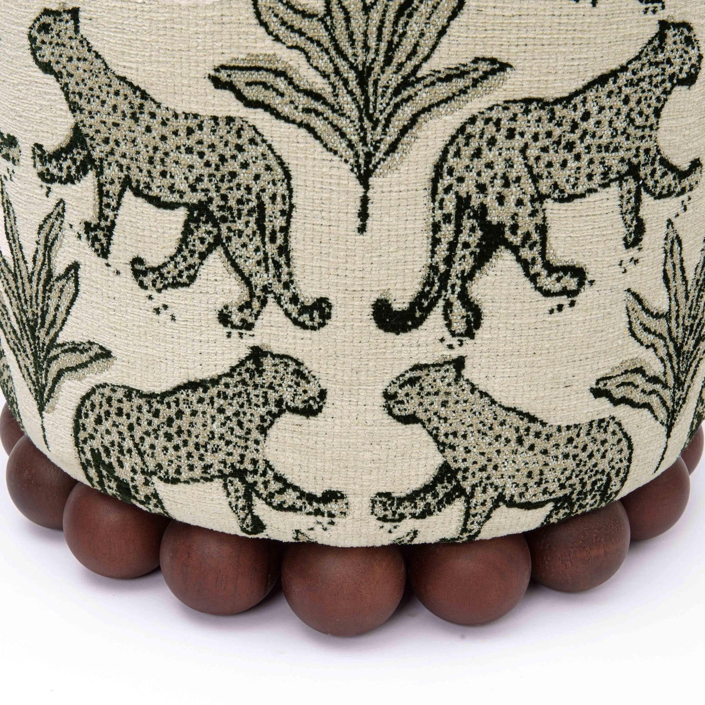 Dex Leopard Jacquard Ottoman