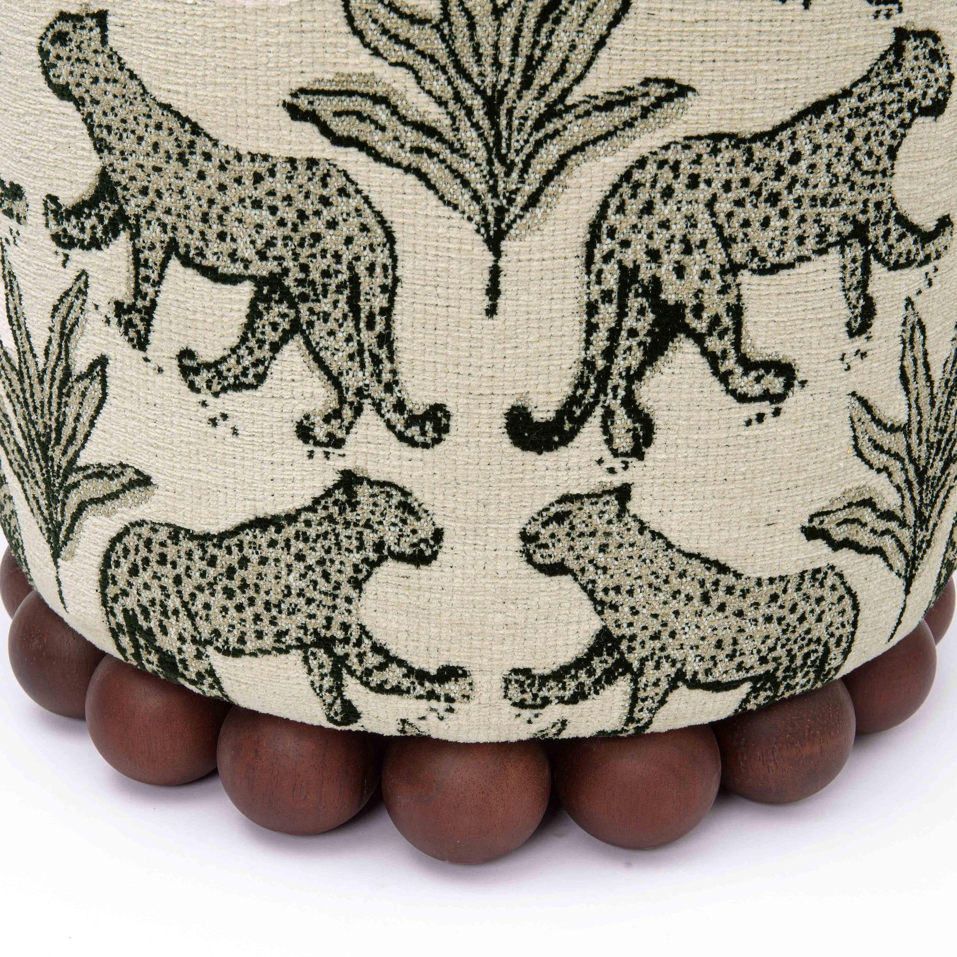 Dex Leopard Jacquard Ottoman