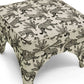Raji Leopard Performance Jacquard Ottoman - Taupe - Image 5