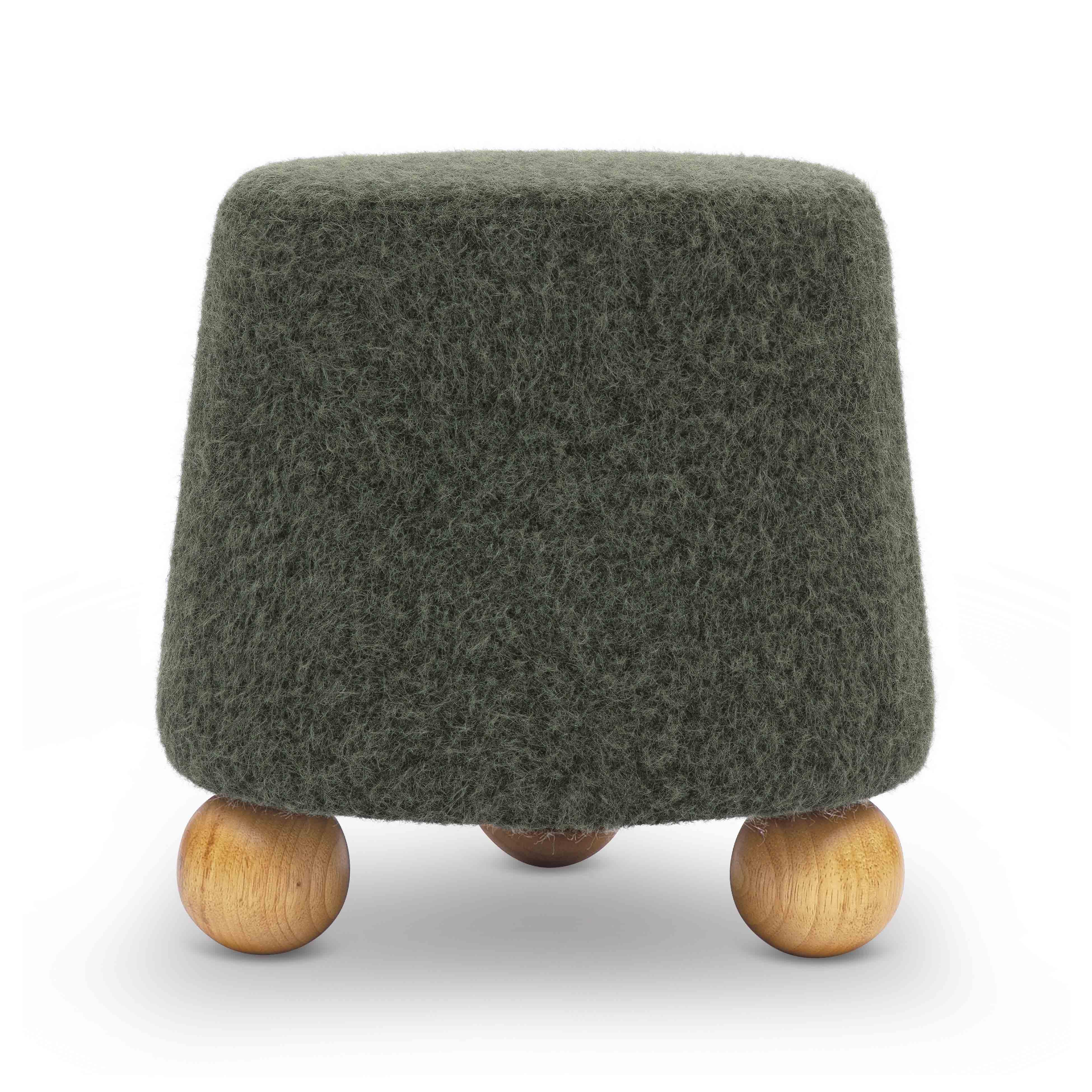 Jaine Contract-Grade Faux Mohair Ottoman | TOV Furniture