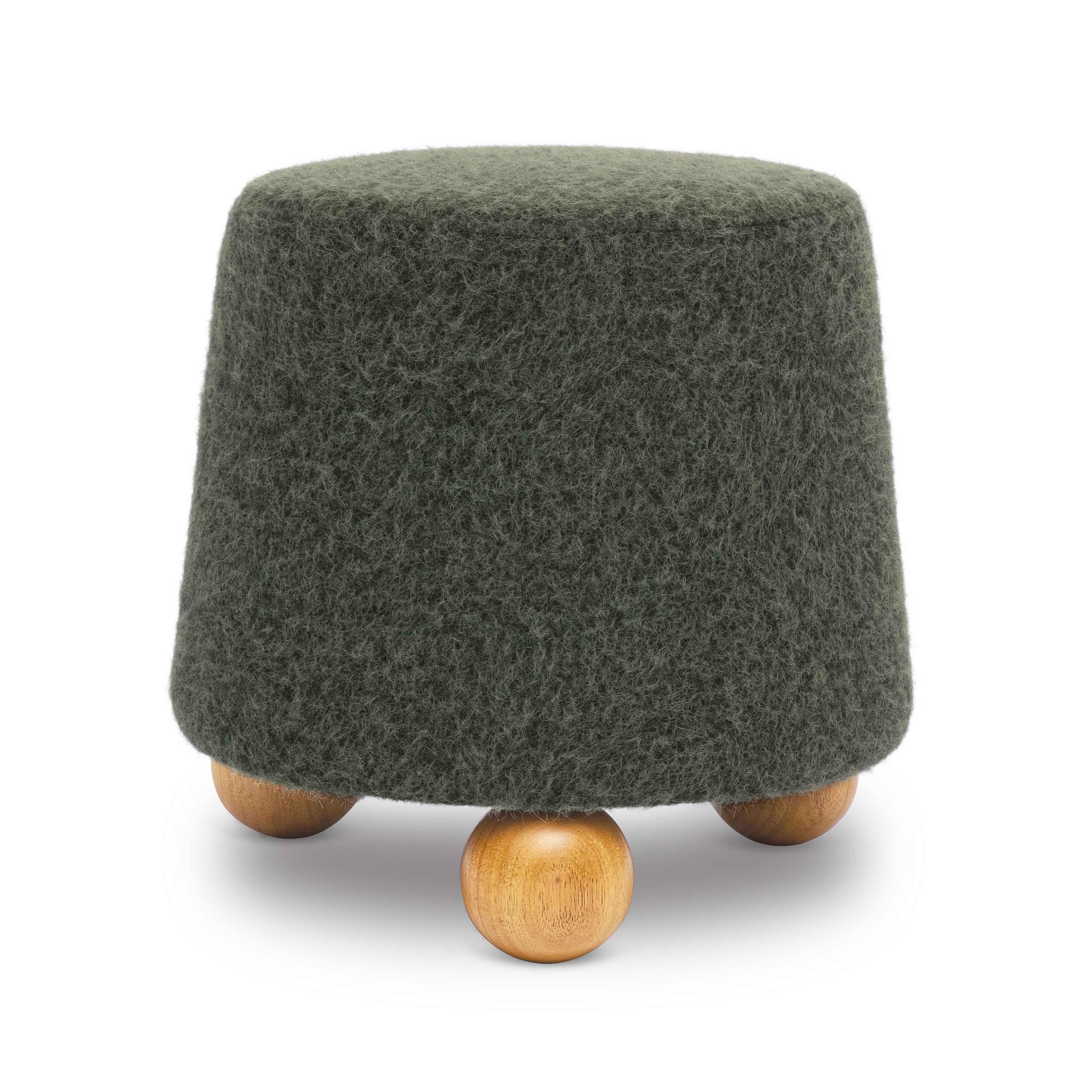 Jaine Contract-Grade Faux Mohair Ottoman | TOV Furniture