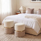 Gigi Cream and Tan Chenille Storage Ottoman - Set of 2 - Image 2