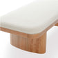 Ollie 56.5" White Performance Boucle Large Bench - Image 5