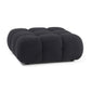 Calliope Performance Vegan Shearling Modular Ottoman - Black - Image 3